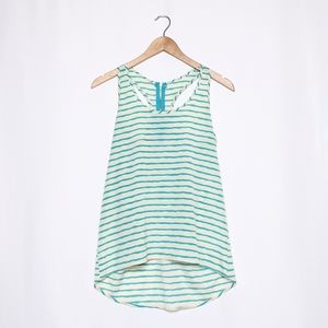 green striped flowy racerback tank
